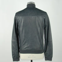 Thumbnail for Elegant Blue Leather Jacket for Men