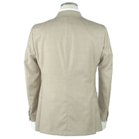 Thumbnail for Emilio Romanelli Beige Wool Slim Blazer