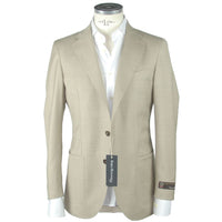 Thumbnail for Emilio Romanelli Beige Wool Slim Blazer