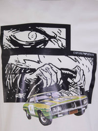 Thumbnail for Sophisticated White Cotton Tee with Colorful Print