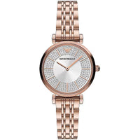 Thumbnail for Elegant Pink Bronze Timepiece with Crystals