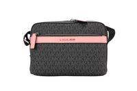 Thumbnail for Cooper Small Black Pink Signature PVC Utility Crossbody Bag