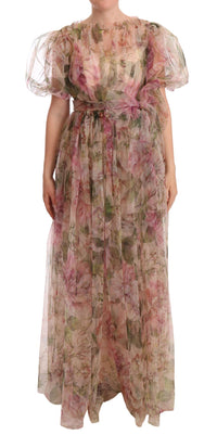 Thumbnail for Floral Print Nylon Maxi Dress